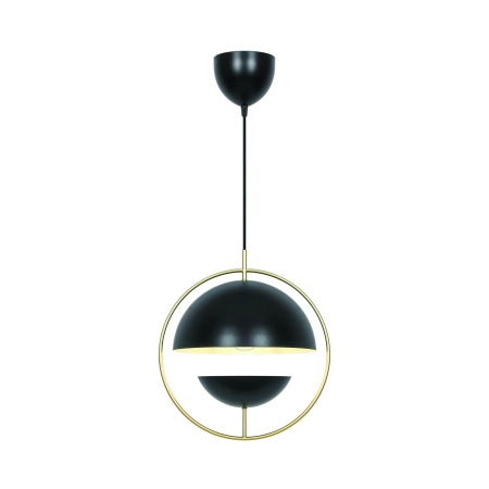 Lampa wisząca  z mosiężnym pierścieniem i czarnym metalowym kloszem Tavia NO2412353003 - Nordlux
